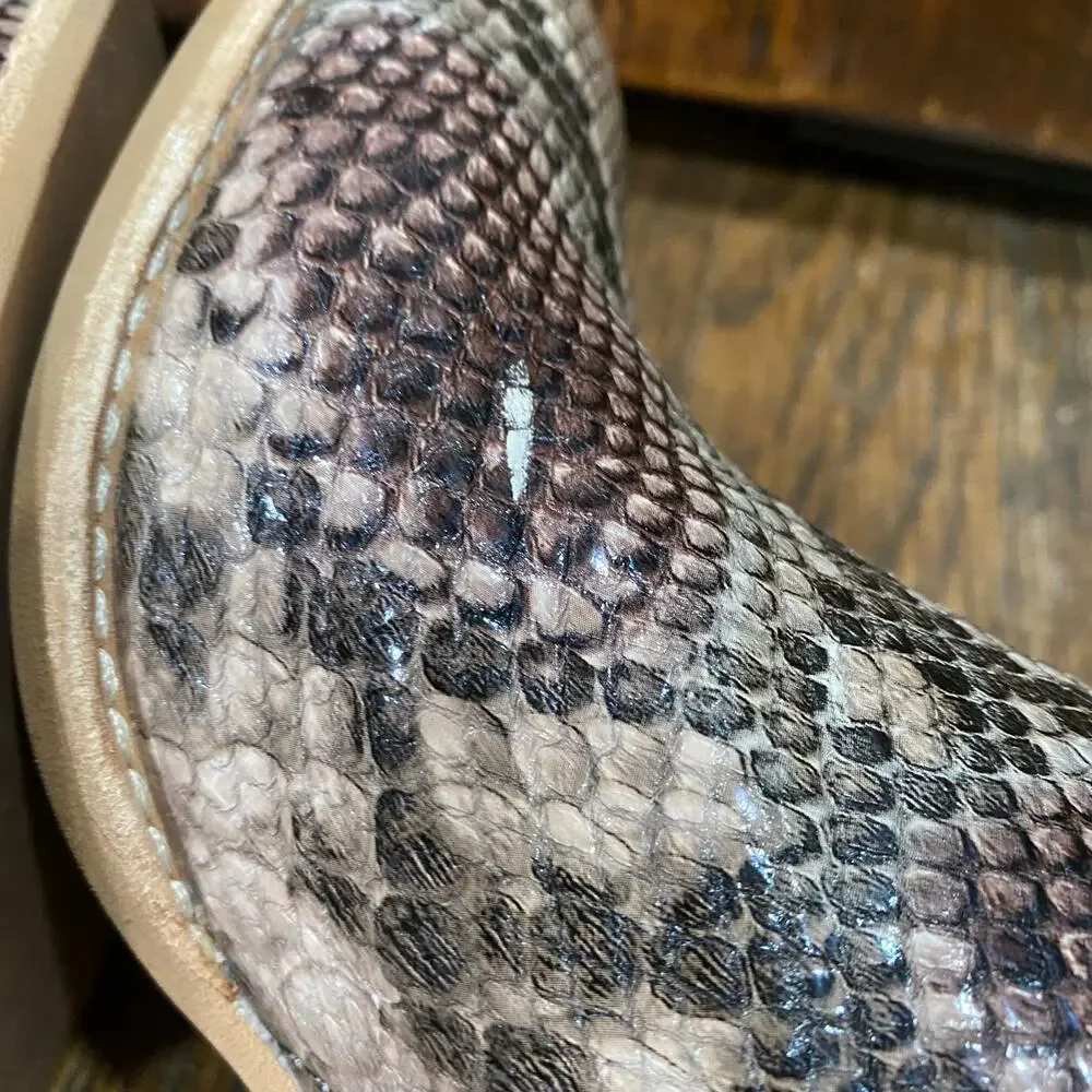 Jeffrey Campbell Snakeskin Ankle Boots Size 8.5 Stacked Heel   Style : ROSALEE